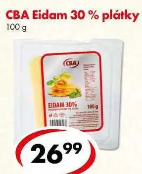 CBA CBA Eidam 30% plátky, 100 g nabídka