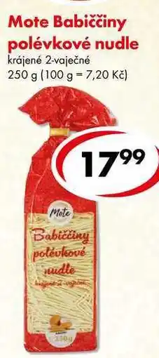 CBA Mote Babiččiny polévkové nudle, 250 g nabídka