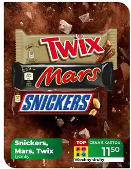 Tamda Foods Snickers, Mars, Twix tyčinky nabídka