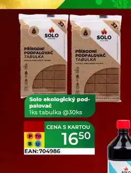 Tamda Foods Solo ekologický podpalovač 1ks tabulka @30ks nabídka