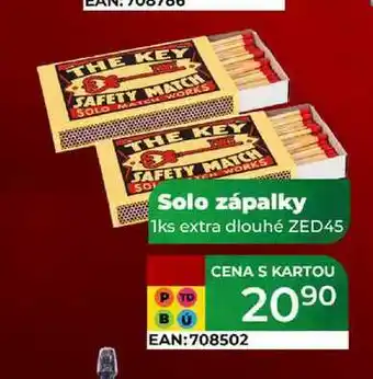 Tamda Foods Solo zápalky 1ks extra dlouhé ZED45 nabídka