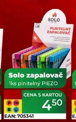 Tamda Foods Solo zapalovač 1ks plnitelný PIEZO nabídka