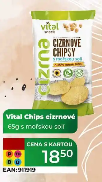 Tamda Foods Vital Chips cizrnové 65g s mořskou solí nabídka