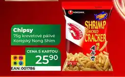 Tamda Foods Chipsy 75g krevetové pálivé Korejský Nong Shim nabídka