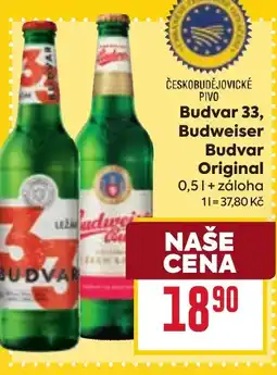 Billa Budvar 33, Budweiser Budvar Original nabídka