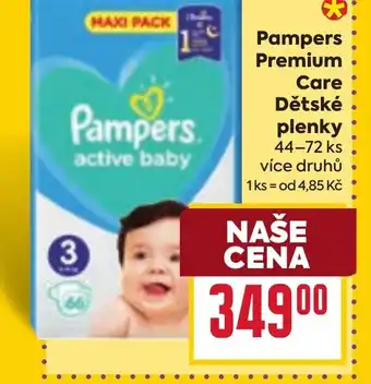 Billa Pampers Premium Care Dětské plenky nabídka