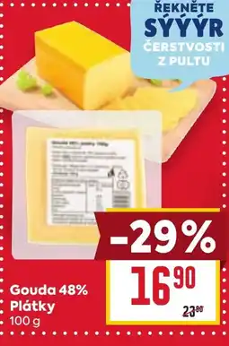 Billa Gouda 48% Plátky nabídka