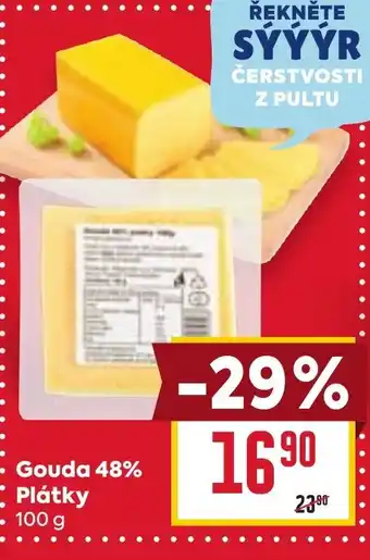 Billa Gouda 48% Plátky nabídka