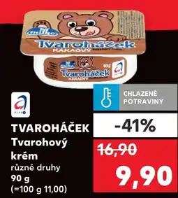 Kaufland TVAROHÁČEK Tvarohový krém nabídka