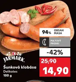 Kaufland Šunková klobása Delikates nabídka