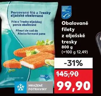 Kaufland Obalované filety z aljašské tresky nabídka