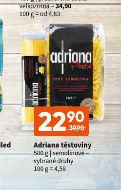 Terno Adriana těstoviny nabídka