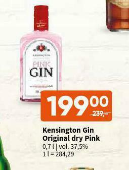 Terno Kensington gin original dry pink nabídka