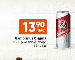 Pivo gambrinus originál