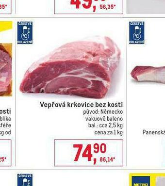 Makro Vepřová krkovice bez kosti nabídka