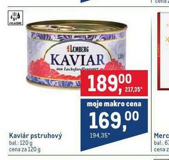 Makro Kaviár pstruhový nabídka