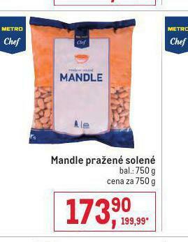 Makro Mandle pražené solené nabídka