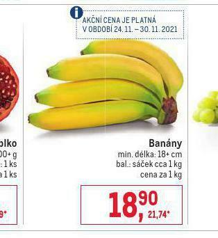 Makro Banány nabídka