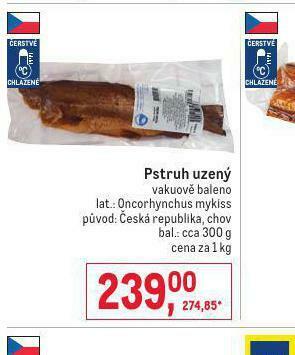 Makro Pstruh uzený nabídka