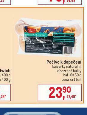 Makro Pečivo k dopečení nabídka