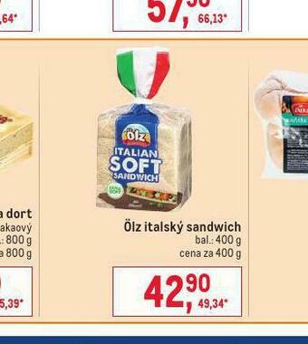 Makro Ölz italský sandwich nabídka
