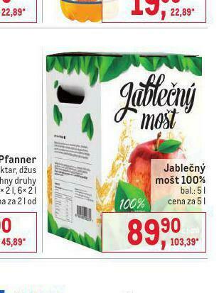 Makro Jablečný mošt 100% nabídka