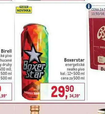 Makro Boxerstar energetické nealko pivo nabídka