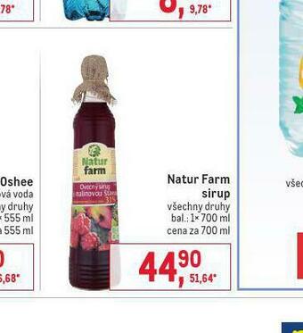 Makro Natur farm sirup nabídka