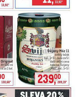 Makro Pivo svijanský máz 11 nabídka