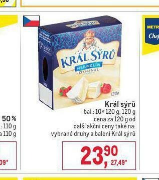 Makro Král sýrů hermelín nabídka
