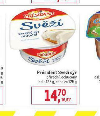 Makro Président svěží sýr nabídka