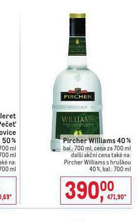Makro Pircher williams 40% nabídka