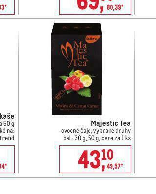 Makro Majestic tea nabídka