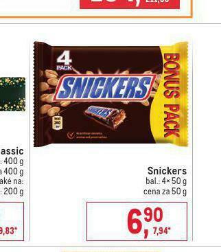 Makro Snickers nabídka