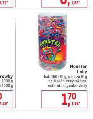Makro Monster lolly nabídka