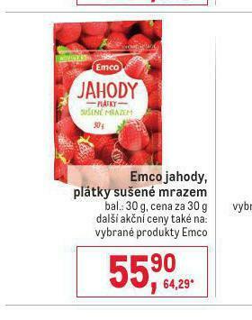 Makro Emco jahody, plátky sušené mrazem nabídka