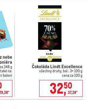 Makro Čokoláda lindt excellence nabídka