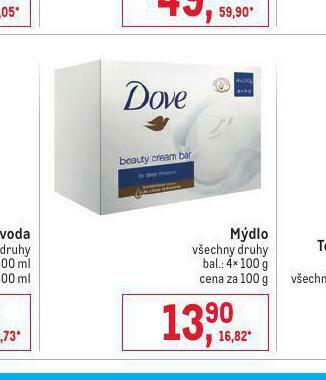 Makro Dove mýdlo nabídka