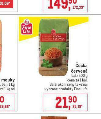 Makro Čočka červená nabídka