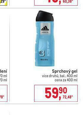 Makro Adidas sprchový gel nabídka
