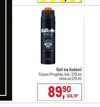 Makro Gillette gel na holení nabídka