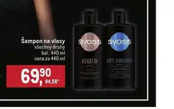 Syoss šampony na vlasy