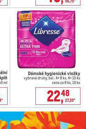 Makro Libresse dámské hygienické vložky nabídka