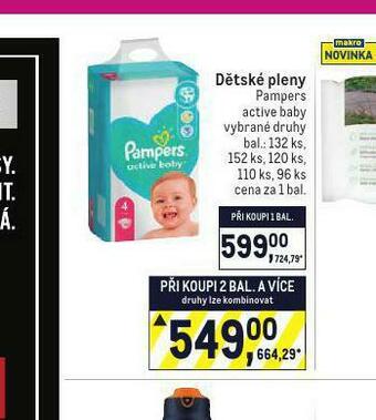 Makro Pampers dětské plenky nabídka