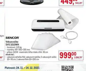 Makro Vakuovačka sencor nabídka