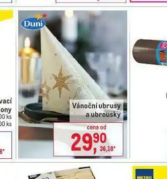 Makro Vánoční ubrusy a ubrousky nabídka