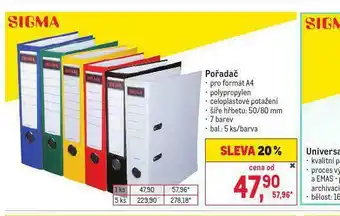 Makro Pořadač nabídka