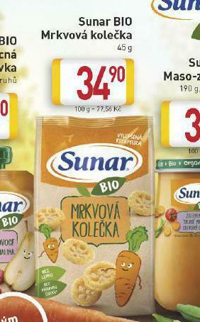 Billa Sunar bio mrkvová kolečka nabídka
