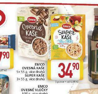 Billa Emco ovesná kaše nabídka