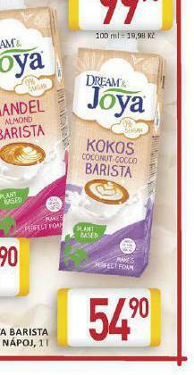 Billa Joya barista kokosový nápoj nabídka